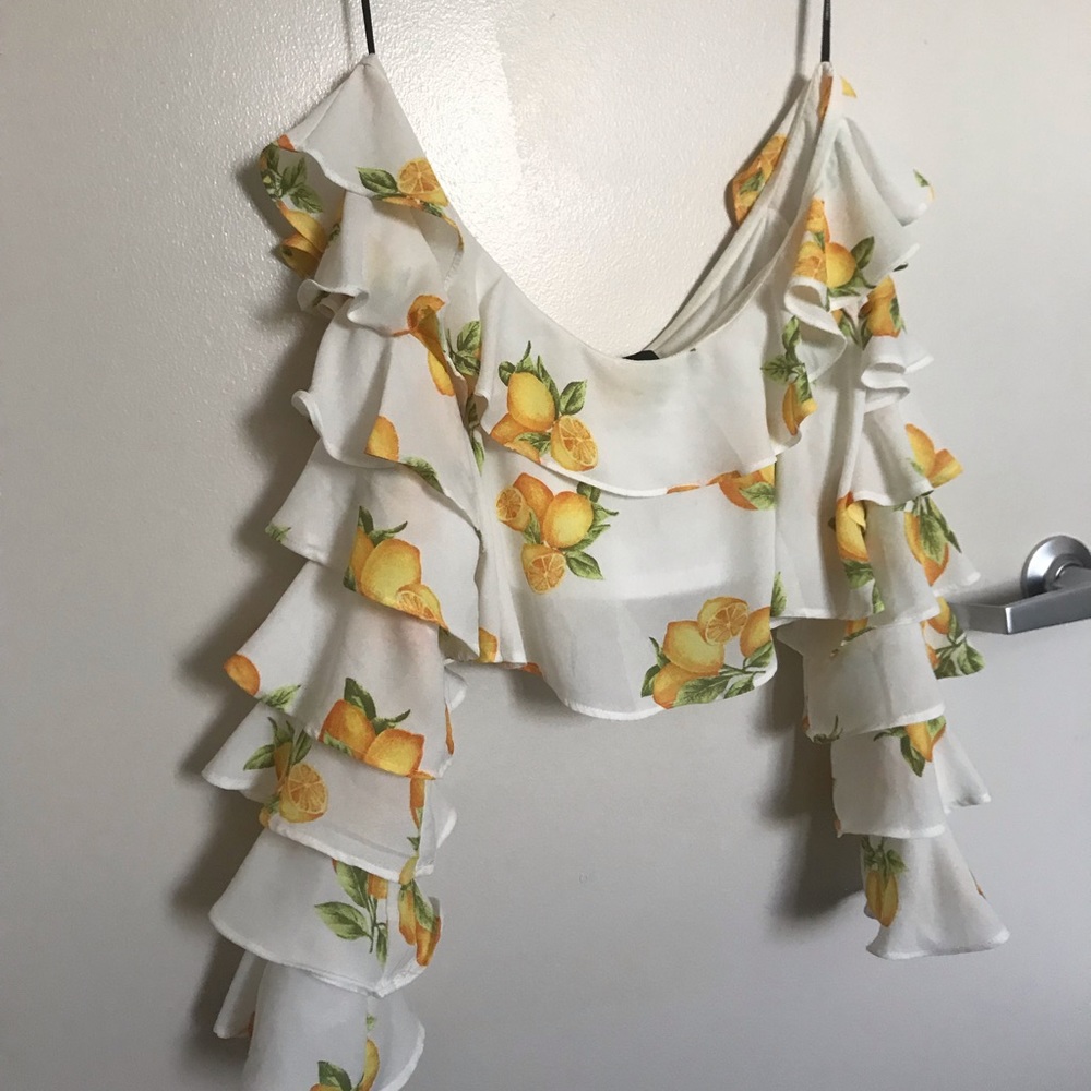 Off The Shoulder Lemon Top